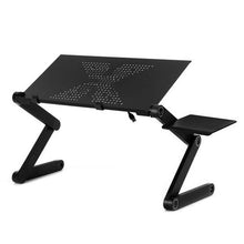 Load image into Gallery viewer, Portable 360 Degree Adjustable Foldable Aluminium Alloy Desk Stand with Mouse Pad for Laptop / Notebook, without CPU Fans, with Mouse Pad, with Mouse Pad (M)