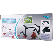 Load image into Gallery viewer, Portable 360 Degree Adjustable Foldable Aluminium Alloy Desk Stand with Mouse Pad for Laptop / Notebook, without CPU Fans, with Mouse Pad, with Mouse Pad (M)