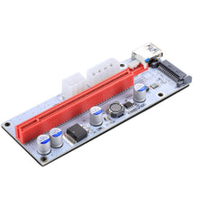 Load image into Gallery viewer, PCE164P-N06 VER008S USB 3.0 PCI-E Express 1x to 16x PCI-E Extender Riser Card Adapter 15 Pin SATA Power 6 Pin + 4 Pin Power Supply Port with 60cm USB Cable, VER008S Red