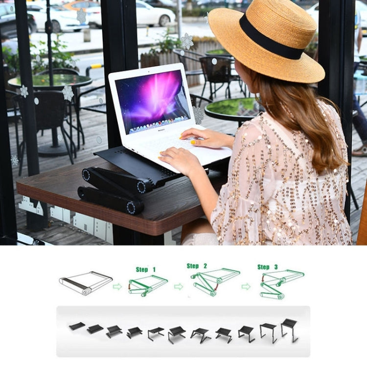 Lengthen Portable 360 Degree Adjustable Foldable Aluminium Alloy Desk Stand for Laptop / Notebook, without CPU Fans & Mouse Pad, without CPU Fans & Mouse Pad