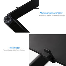 Load image into Gallery viewer, Portable 360 Degree Adjustable Foldable Aluminium Alloy Desk Stand with Double CPU Fans &amp; Mouse Pad for Laptop / Notebook, Desk Size: 480mm x 260mm, 480 x 260mm