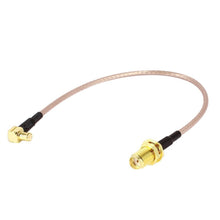 Load image into Gallery viewer, 15cm SMA Female to MCX Male Right Angle Adapter RF Coaxial Coax RG316 Cable, SMA Female to MCX Male
