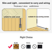 Load image into Gallery viewer, 5m CAT6 Ultra-thin Flat Ethernet Network LAN Cable, Patch Lead RJ45, Length: 5m