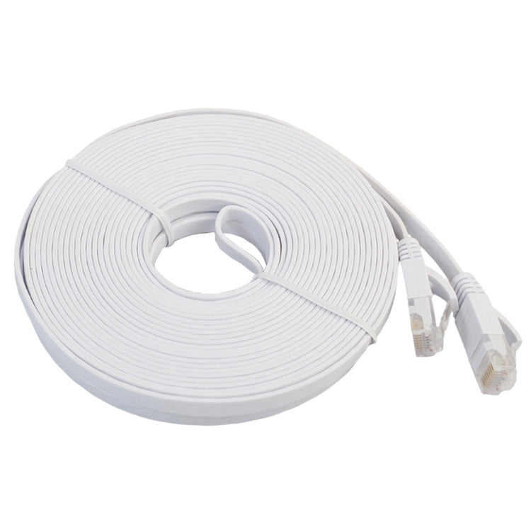 15m CAT6 Ultra-thin Flat Ethernet Network LAN Cable, Patch Lead RJ45, Length: 15m