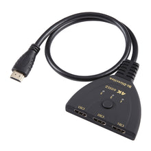 Load image into Gallery viewer, 3 x 1 4K 60Hz HDMI Bi-Direction Switcher with Pigtail HDMI Cable, Bi-Direction