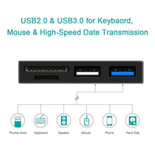 Load image into Gallery viewer, ROCKETEK RT-SGO727 USB 3.0 + USB 2.0 + Micro USB Interface Hub for Microsoft Surface Go, with 2 TF Card &amp; SD Card Slots, RT-SGO727