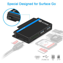 Load image into Gallery viewer, ROCKETEK RT-SGO737 2 USB 3.0 + Micro USB Interface Hub for Microsoft Surface Go, with 2 TF Card &amp; SD Card Slots, RT-SGO737