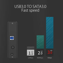 Load image into Gallery viewer, ORICO 7688U3 Vertical Aluminum External Hard Drive Enclosure Storage Case Hard Drive Dock for 3.5 inch SATA HDD