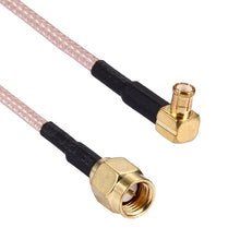 Load image into Gallery viewer, 15cm SMA Male to MCX Male 90 Degree Elbow RG316 Cable, SMA Male to MCX Male