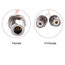 Load image into Gallery viewer, 20cm N Female with Waterproof Ring to 2 x UHF Female with Waterproof Ring RG316 Cable, 20cm N Female to 2xUHF Female