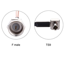 Load image into Gallery viewer, 15cm TS9 to F Male RG316 Cable, F Male RG316