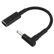 Load image into Gallery viewer, PD 100W 18.5-20V 4.0 x 1.35mm Elbow to USB-C / Type-C Adapter Nylon Braid Cable, 4.0 x 1.35mm