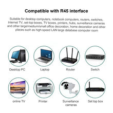 Load image into Gallery viewer, 10pcs Cat6e Unshielded Pass Through RJ45 Connector Modular Plug, Cat6e Unshielded Pass