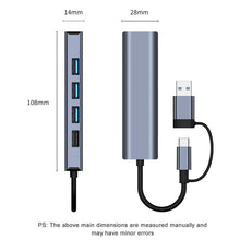 Load image into Gallery viewer, BYL-2208TU 5 in 2 USB + USB-C / Type-C to USB Multifunctional Docking Station HUB Adapter, BYL-2208