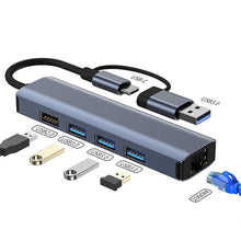 Load image into Gallery viewer, BYL-2208TU 5 in 2 USB + USB-C / Type-C to USB Multifunctional Docking Station HUB Adapter, BYL-2208