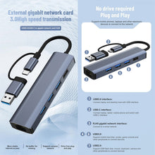 Load image into Gallery viewer, BYL-2208TU 5 in 2 USB + USB-C / Type-C to USB Multifunctional Docking Station HUB Adapter, BYL-2208