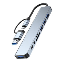 Load image into Gallery viewer, BYL-2218TU 8 in 1 USB + USB-C / Type-C to USB Multifunctional Docking Station HUB Adapter, BYL-2218TU