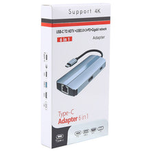 Load image into Gallery viewer, BYL-2209 6 in 1 USB-C / Type-C to USB Multifunctional Docking Station HUB Adapter, BYL-2209