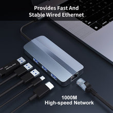 Load image into Gallery viewer, BYL-2209 6 in 1 USB-C / Type-C to USB Multifunctional Docking Station HUB Adapter, BYL-2209