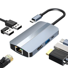 Load image into Gallery viewer, BYL-2203 6 in 1 USB-C / Type-C to USB Multifunctional Docking Station HUB Adapter, BYL-2203
