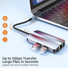 Load image into Gallery viewer, BYL-2203 6 in 1 USB-C / Type-C to USB Multifunctional Docking Station HUB Adapter, BYL-2203