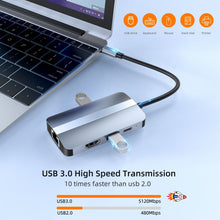 Load image into Gallery viewer, BYL-2203 6 in 1 USB-C / Type-C to USB Multifunctional Docking Station HUB Adapter, BYL-2203