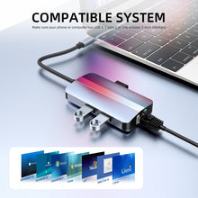 Load image into Gallery viewer, BYL-2203 6 in 1 USB-C / Type-C to USB Multifunctional Docking Station HUB Adapter, BYL-2203