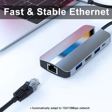 Load image into Gallery viewer, BYL-2206 9 in 1 USB-C / Type-C to USB Multifunctional Docking Station HUB Adapter, BYL-2206