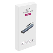 Load image into Gallery viewer, BYL-2302 5 in 1 USB-C / Type-C to USB Multifunctional Docking Station HUB Adapter with 1000M Network Port, BYL-2302