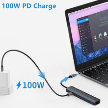 Load image into Gallery viewer, BYL-2210 6 in 1 USB-C / Type-C to USB Multifunctional Docking Station HUB Adapter with 1000M Network Port, BYL-2210
