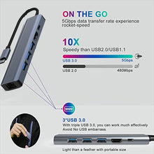 Load image into Gallery viewer, BYL-2210 6 in 1 USB-C / Type-C to USB Multifunctional Docking Station HUB Adapter with 1000M Network Port, BYL-2210