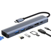 Load image into Gallery viewer, BYL-2303 7 in 1 USB-C / Type-C to USB Multifunctional Docking Station HUB Adapter, BYL-2303