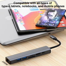 Load image into Gallery viewer, BYL-2303 7 in 1 USB-C / Type-C to USB Multifunctional Docking Station HUB Adapter, BYL-2303