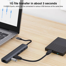 Load image into Gallery viewer, BYL-2303 7 in 1 USB-C / Type-C to USB Multifunctional Docking Station HUB Adapter, BYL-2303