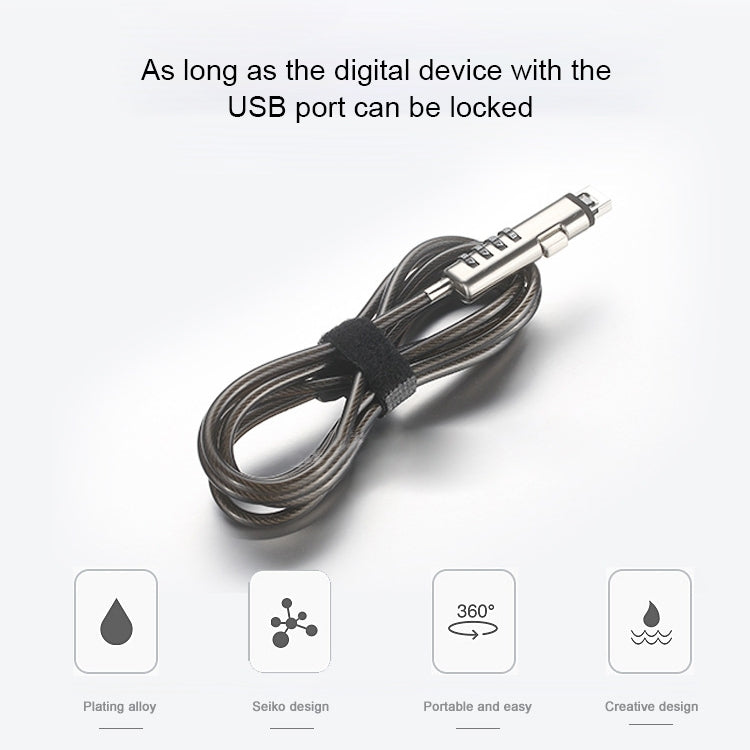 Universal USB Interface Laptop Security Lock, USB Interface