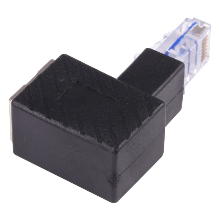 RJ45 Male to Female Converter 90 Degrees Extension Adapter for Cat5 Cat6 LAN Ethernet Network Cable, 90 Degrees Up