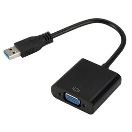 External Graphics Card Converter Cable USB3.0 to VGA, Resolution: 1080P, 1080P (Black), 1080P (Blue), 1080P