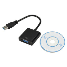 Load image into Gallery viewer, External Graphics Card Converter Cable USB3.0 to VGA, Resolution: 1080P, 1080P (Black), 1080P (Blue), 1080P