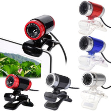 Load image into Gallery viewer, HXSJ A860 30fps 480P HD Webcam for Desktop / Laptop, with 10m Sound Absorbing Microphone, Length: 1.4m, A860 Black, A860 Grey, A860 Blue, A860 Red, A860 Red + Black