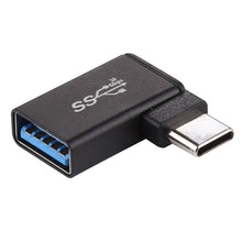 Load image into Gallery viewer, Type-C / USB-C Male to USB 3.2 Female 90 Degree Elbow Head Aluminium Alloy Adapter, Type-C Male to USB 3.2 Female