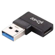 Load image into Gallery viewer, Type-C / USB-C Female to USB 3.0 Male 90 Degree Elbow Head Aluminium Alloy Adapter, Type-C Female to USB 3.0 Male