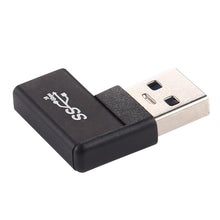 Load image into Gallery viewer, Type-C / USB-C Female to USB 3.0 Male 90 Degree Elbow Head Aluminium Alloy Adapter, Type-C Female to USB 3.0 Male