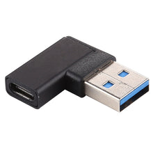 Load image into Gallery viewer, Type-C / USB-C Female to USB 3.0 Male 90 Degree Elbow Head Aluminium Alloy Adapter, Type-C Female to USB 3.0 Male