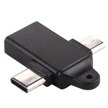 Load image into Gallery viewer, USB 3.0 Female to Type-C / USB-C Male + Micro Male Aluminium Alloy Adapter, USB 3.0 Female to Type-C Male + Micro Male