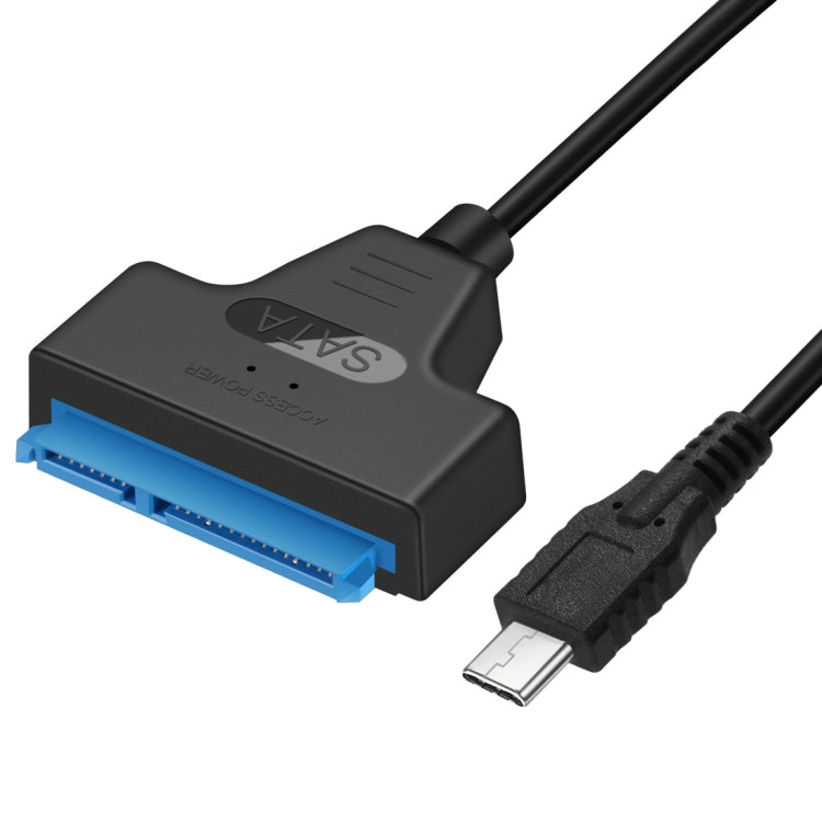 USB-C / Type-C 3.1 Male to SATA (15 Pin + 7 Pin) HDD Data Converter Cable, Length: 20cm, Type-C to SATA
