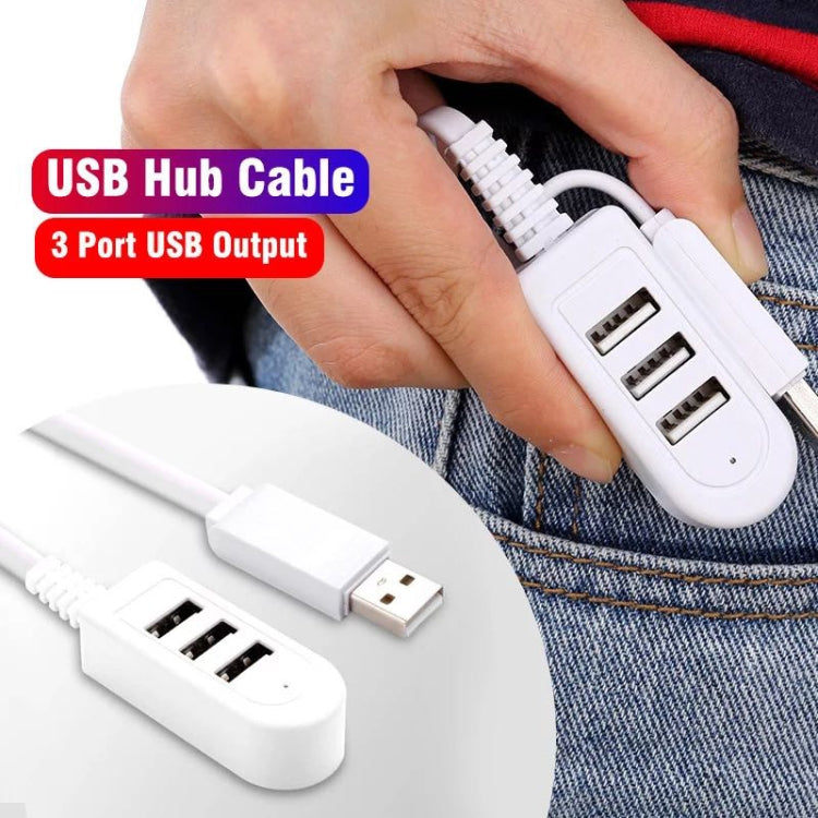 1.2m TPE USB A to 3 USB Ports Female HUB Adapter