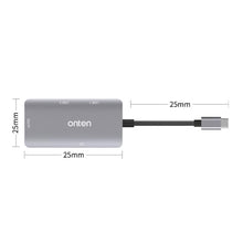 Load image into Gallery viewer, Onten 91882 5 In 1 USB3.0 x3 + SD + TF + CF Type-C / USB-C OTG Multi-function Card Reader