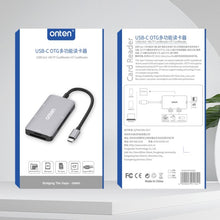 Load image into Gallery viewer, Onten 91882 5 In 1 USB3.0 x3 + SD + TF + CF Type-C / USB-C OTG Multi-function Card Reader
