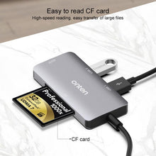 Load image into Gallery viewer, Onten 91882 5 In 1 USB3.0 x3 + SD + TF + CF Type-C / USB-C OTG Multi-function Card Reader
