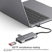Load image into Gallery viewer, Onten 91882 5 In 1 USB3.0 x3 + SD + TF + CF Type-C / USB-C OTG Multi-function Card Reader